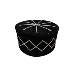 Premium Black With Dori Designer Cap