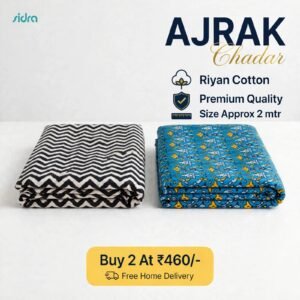 2 Piece Combo Razwi & Qadri Ajrak Chadar